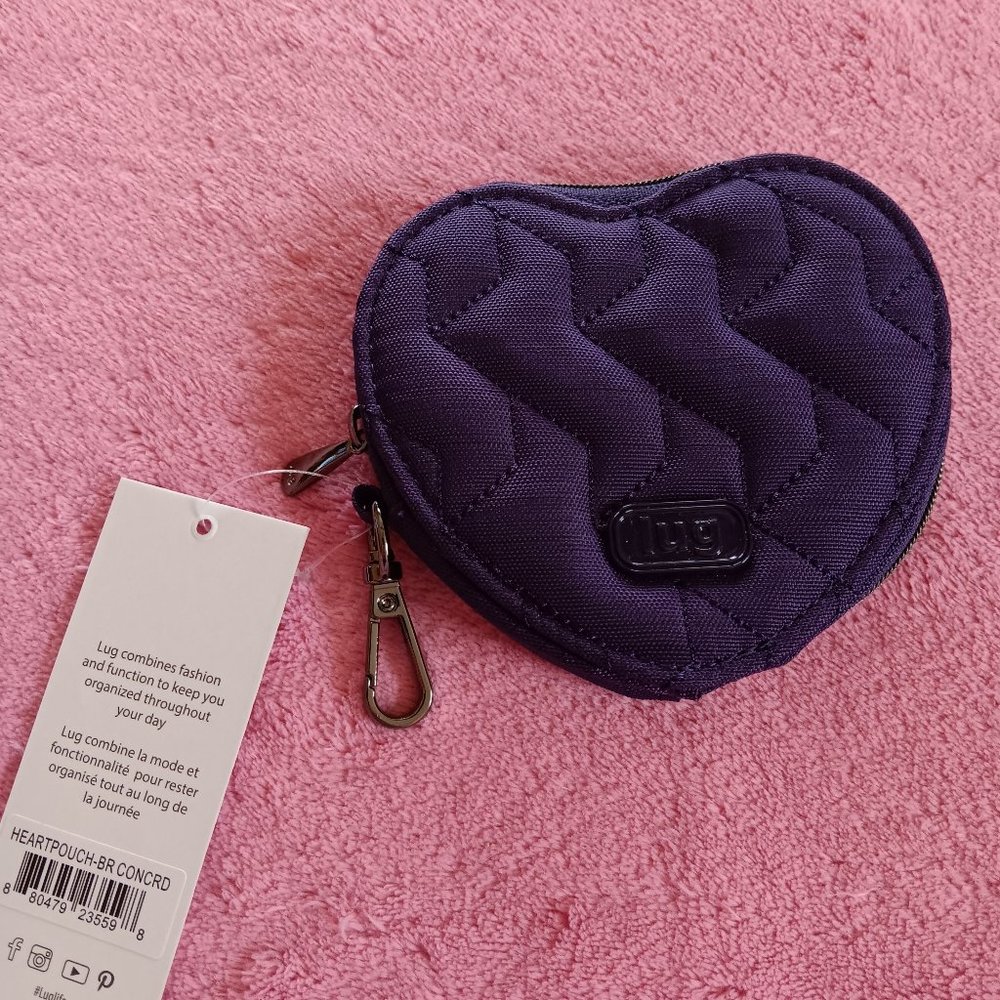 Lug Heart Pouch in Brushed Concord NWT